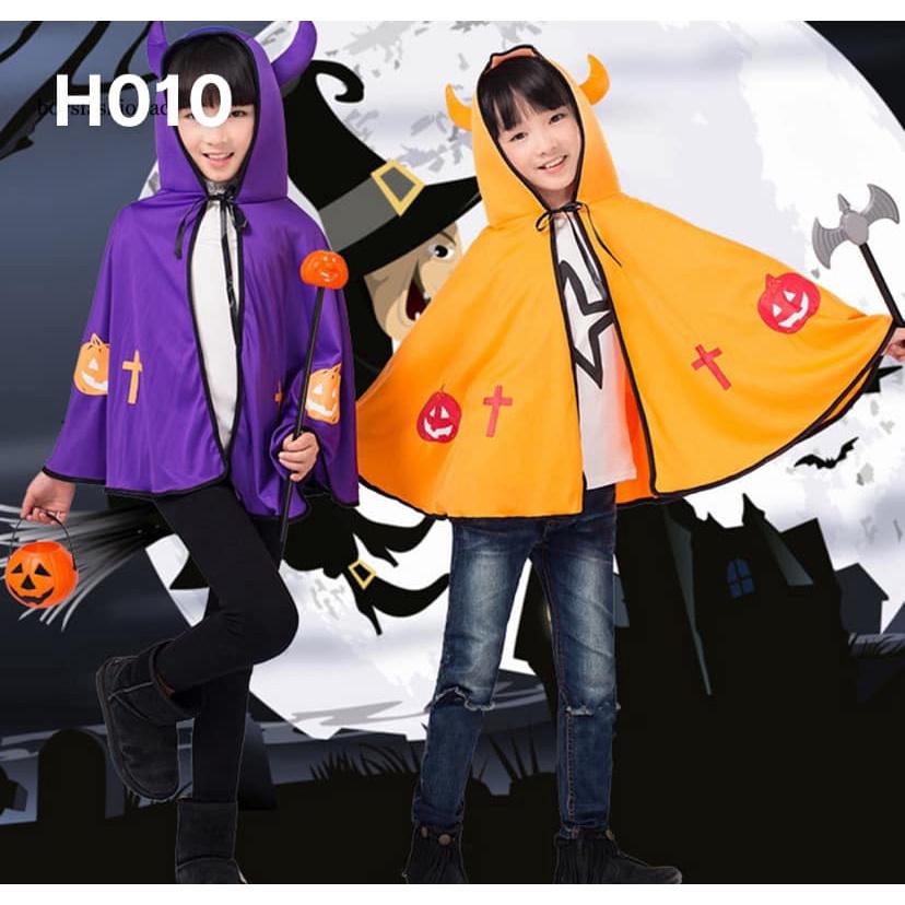 Áo choàng mũ sừng ác quỷ Halloween