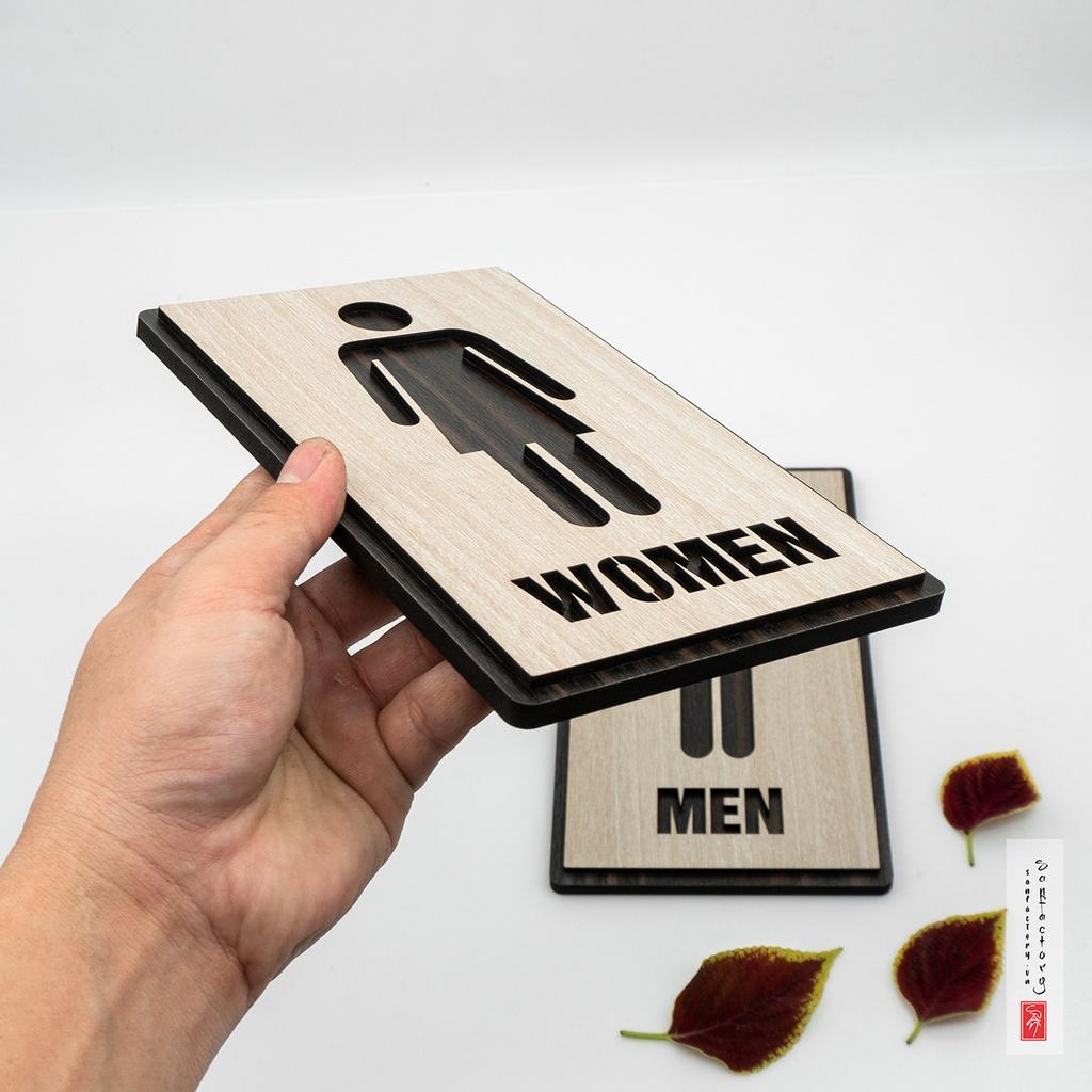 Cặp bảng Women Men dán cửa chỉ dẫn nhà vệ sinh nam nữ mẫu SAN-TL09