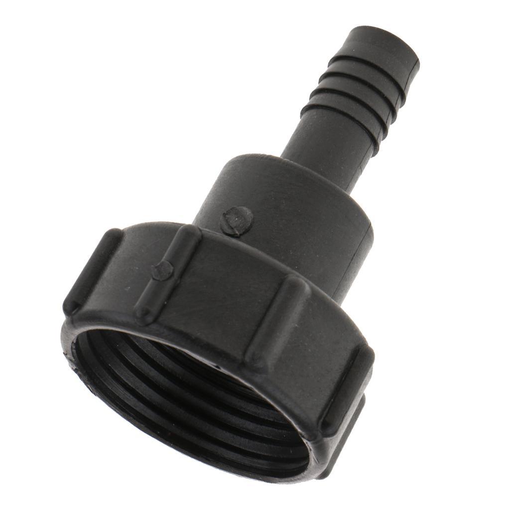 IBC Tank Adapter Water Tank Connector 2" To 3/4" Garden Hose Black