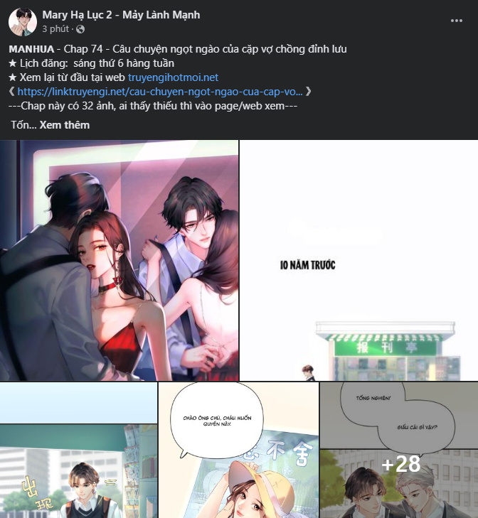 câu chuyện ngọt ngào của cặp vợ chồng đỉnh lưu chapter 74.1 1