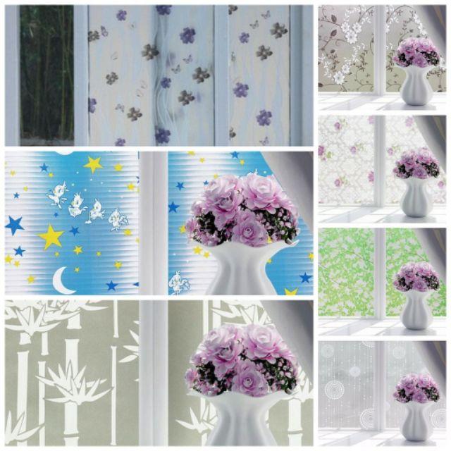 5m decal kính khổ 60cm. Nhiều Mẫu, nhiều màu.