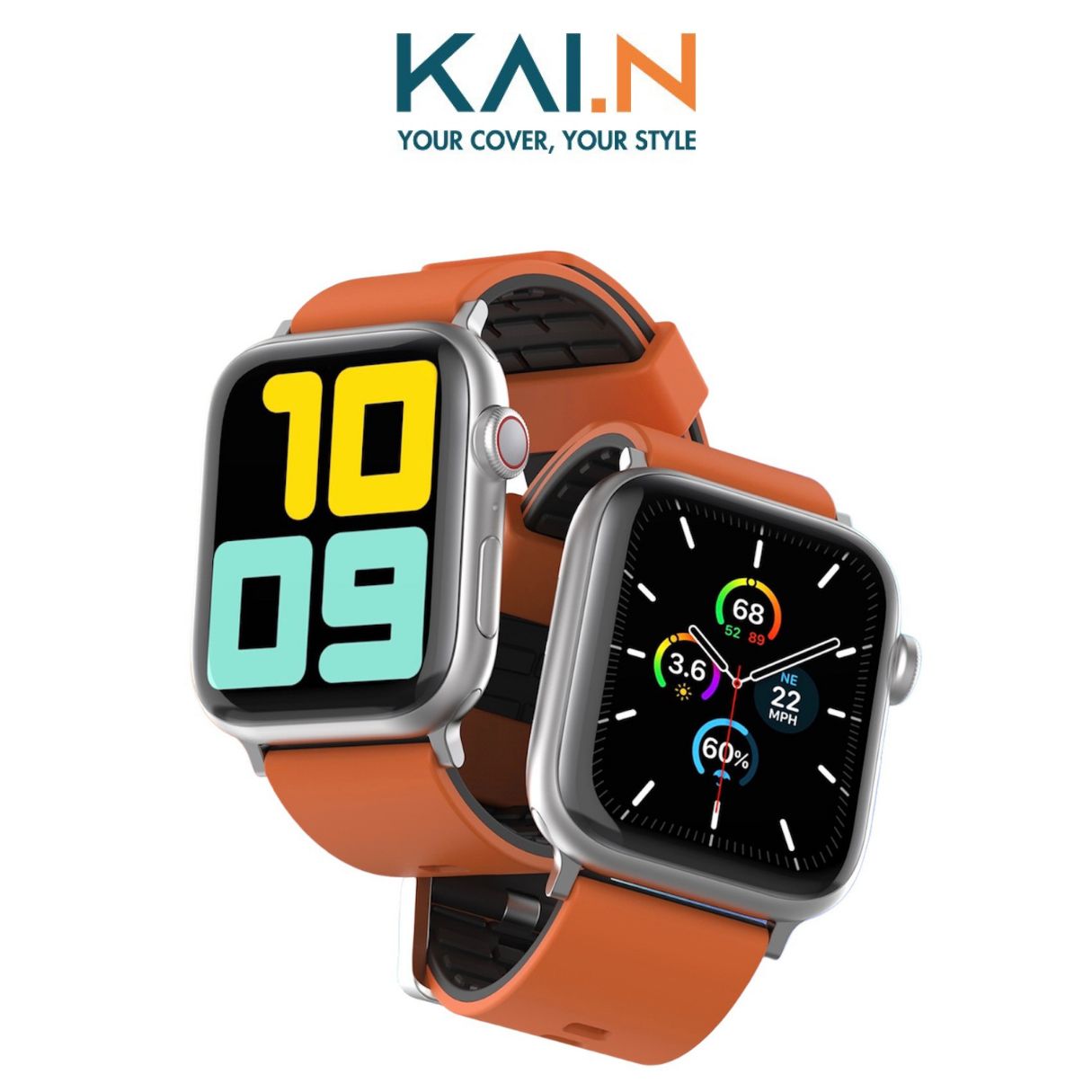 Dây Đồng Hồ Dành Cho Apple Watch KAi.N Sport Buckle Color Band- Hàng Chính Hãng - 384041 mm - Orange