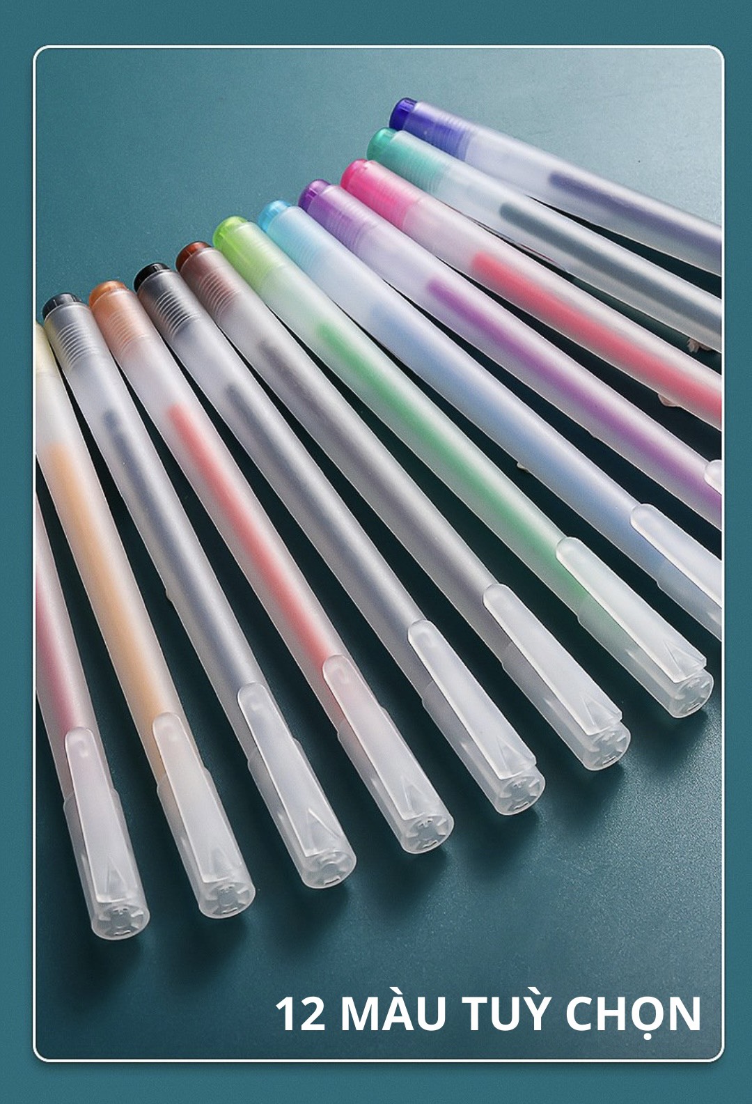 Bộ bút Bộ bút Gel nhiều màu/ Set bút gel nhiều màu – 12 màu- 0.5mm – Bộ 12 cây