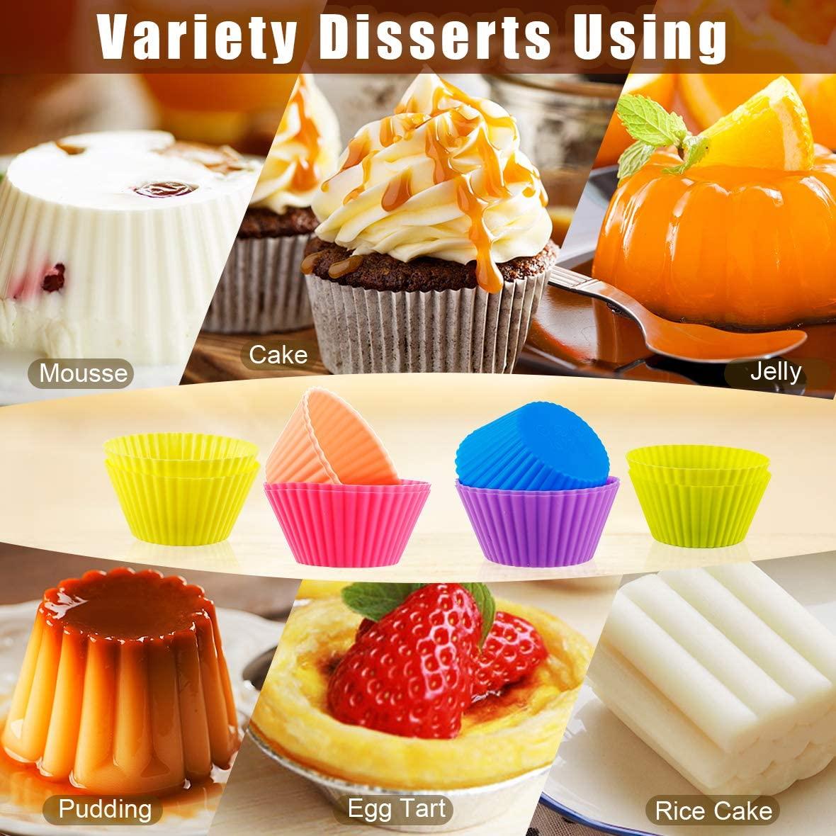 Khuôn bánh cupcake bằng silicon dáng tròn tiện dụng