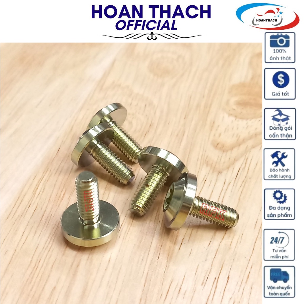 Ốc Gr5 Titan Dù 6L15 Vàng Dùng cho nhiều dòng xe SP016339 (giá 1 con)