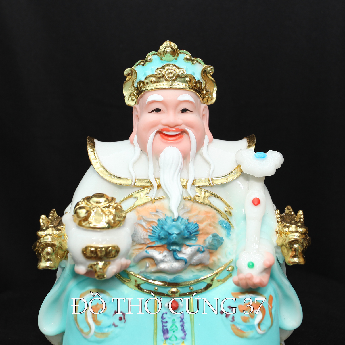 TƯỢNG THẦN TÀI THỔ ĐỊA - XANH LAM
