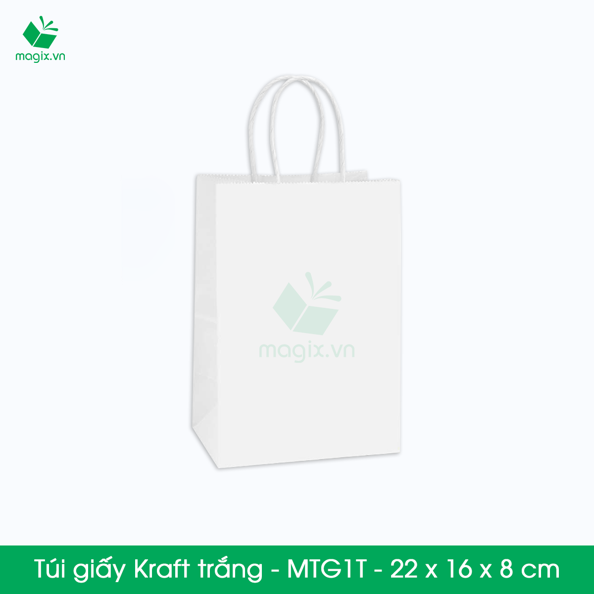 MTG1 MTG1T - 22x16x8 cm - Combo 300 túi giấy Kraft Nhật cao cấp