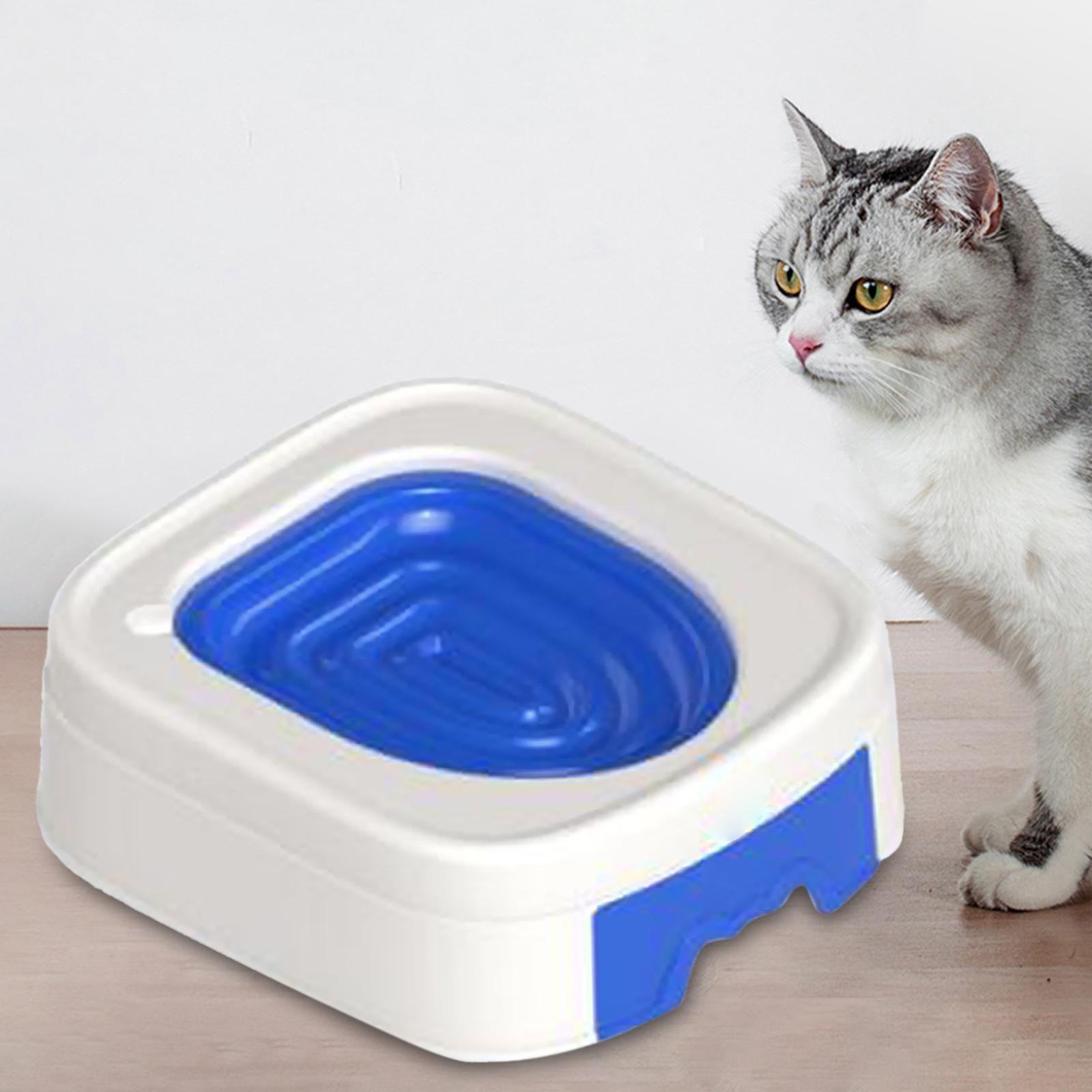 Cat Litter Tray Cat Toilet Training Litter Pan Portable Cats Litter Box Blue