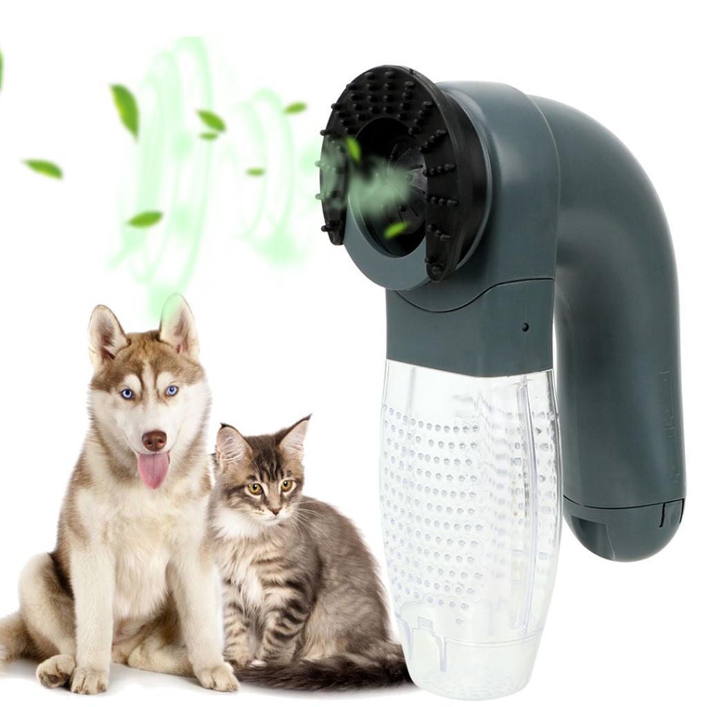 Portable Electric Pet Hair Remover Dog Grooming Vacuum Cleaner Battery Powered