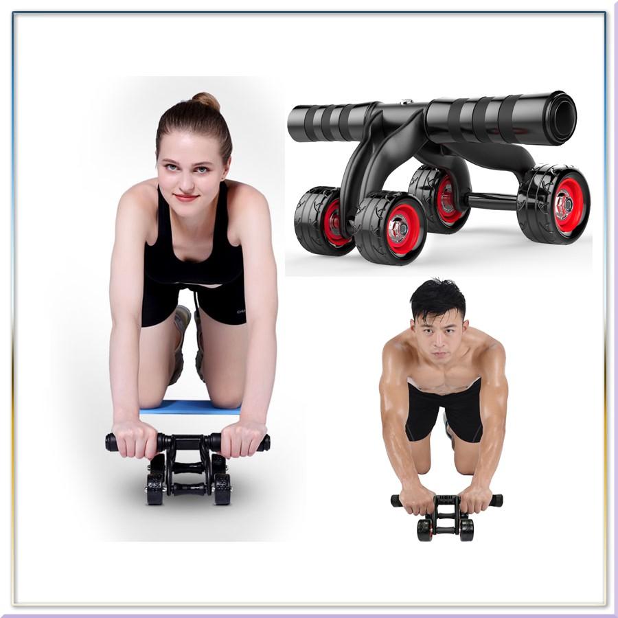 Con lăn tập bụng, dụng cụ tập gym tại nhà, dụng cụ tập cơ bụng đa năng ( con lăn 4 bánh)