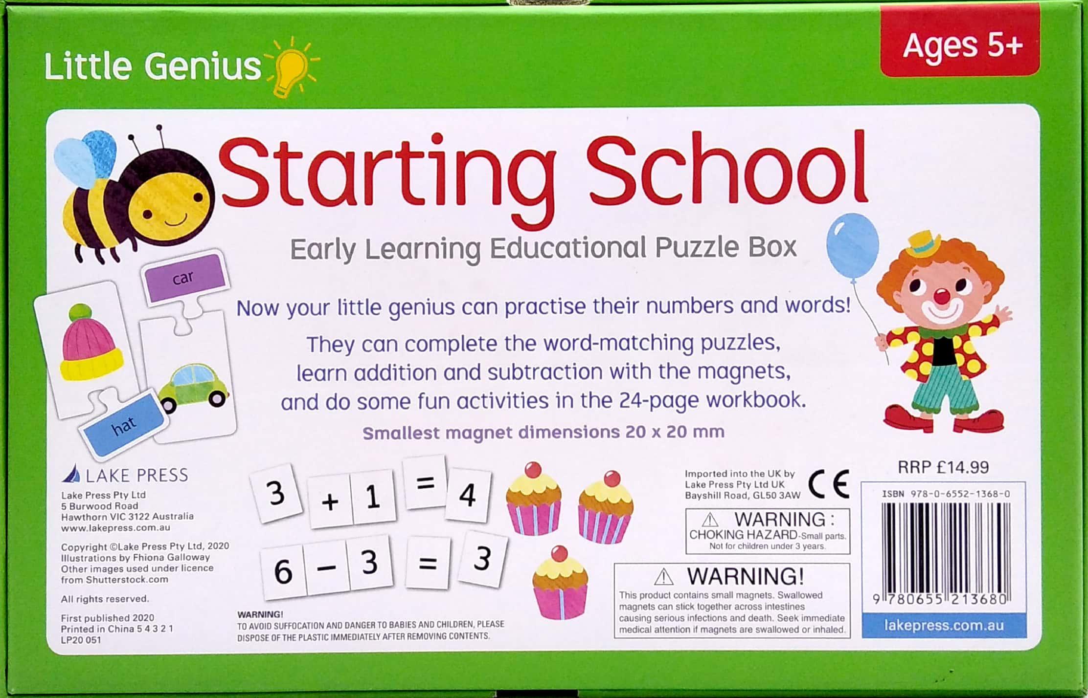 Little Genius: Starting School Early Learning Educational Puzzle Box