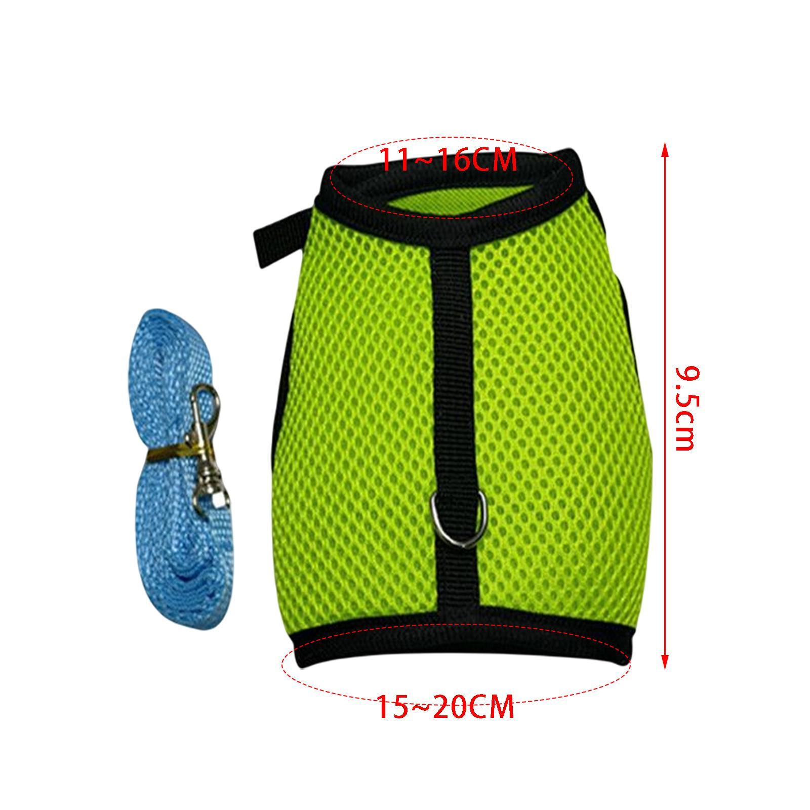 Cute Rabbit Harness and Leash Set Mesh Vest for Rabbit Squirrel Guinea  S