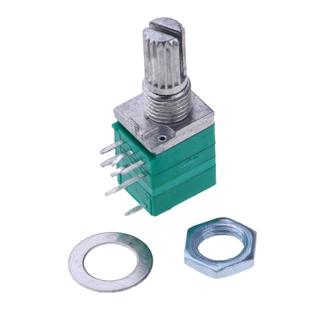 10 Pcs Audio Sealed Double Potentiometer Kit Set B10K 8Pin
