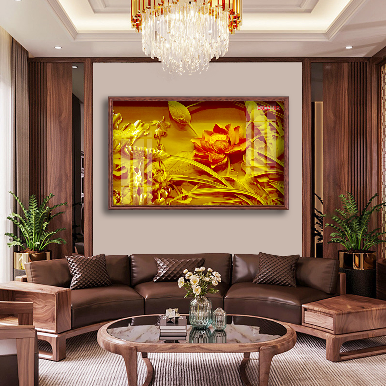 D803 01 Tranh kính Giả Ngọc