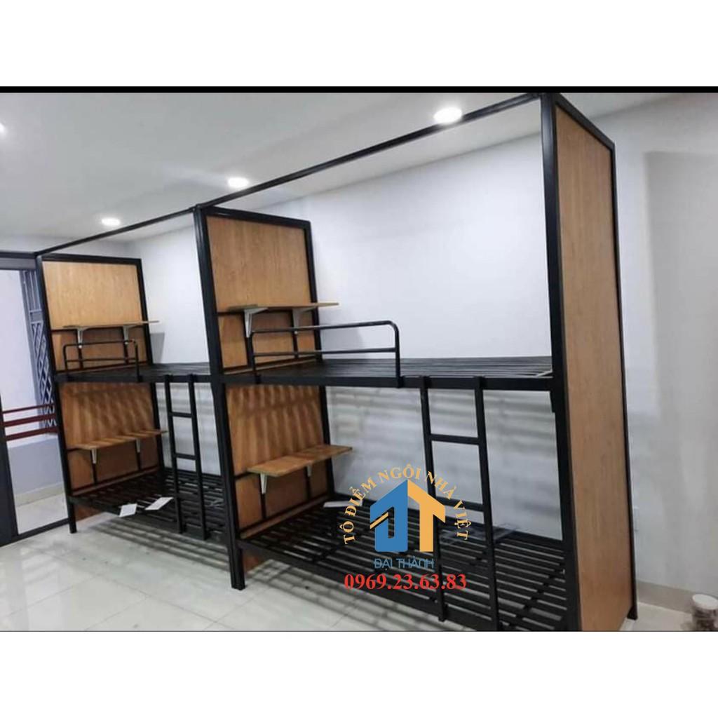 Giường sắt homestay ngang 1m dài 2m cao 2,35m nhiều màu