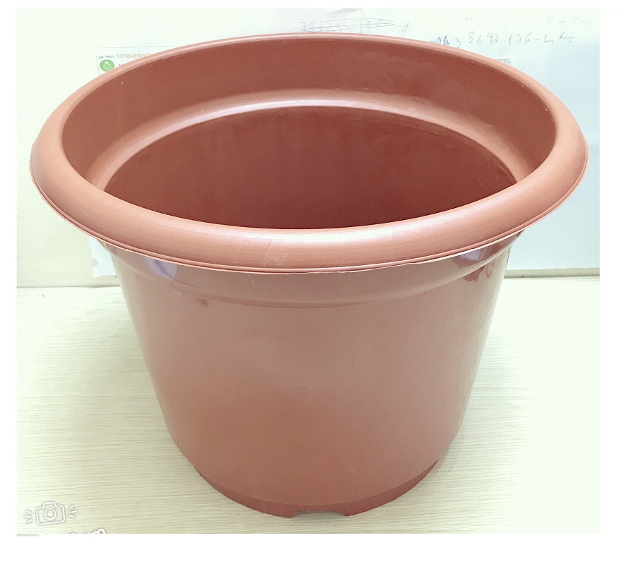 10 Chậu Nhựa Trồng Hoa Cây Cảnh Tròn Đỏ AB450 CN