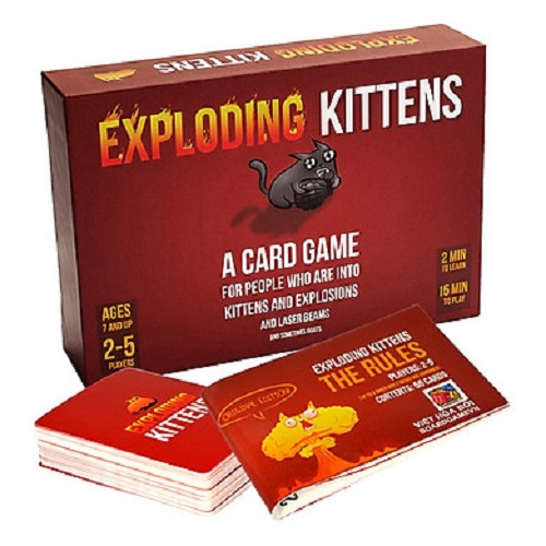 Mèo Nổ Bạc - Exploding Kittens Silver Phiên bản nâng cấp 78 lá - Bản Song Ngữ Anh - Việt ( Có tiếng việt đi kèm)