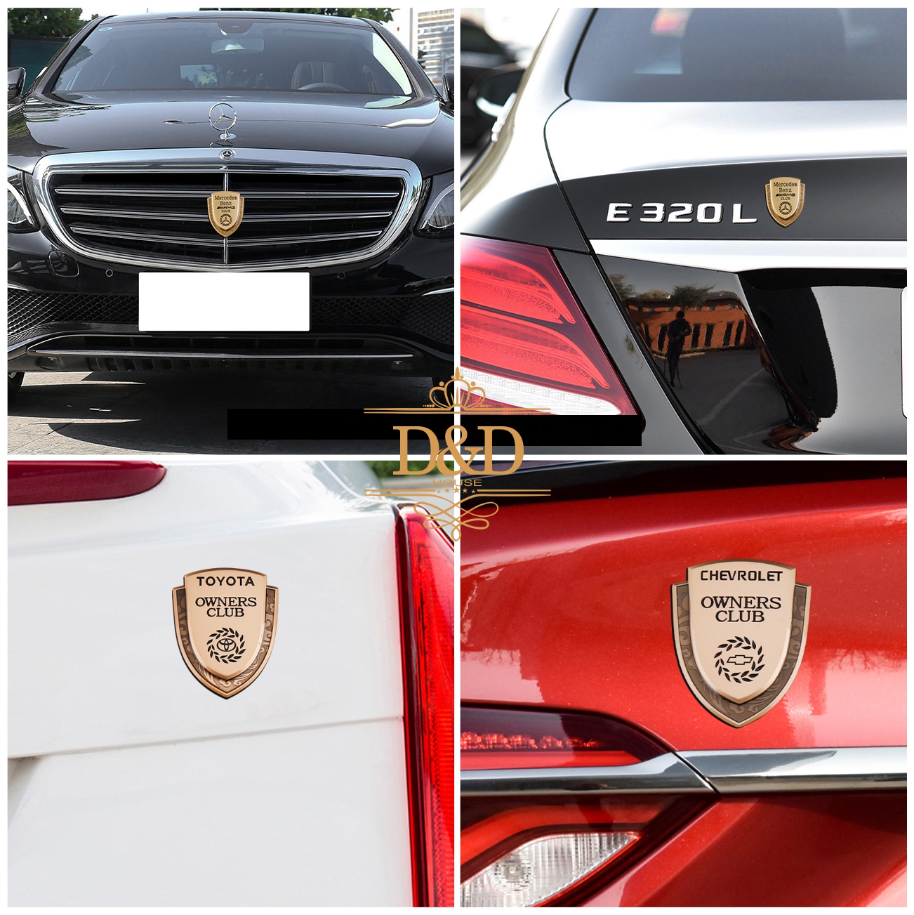 Huy hiệu kim loại trang trí ngoại thất xe hơi, ô tô (nhiều logo các hãng xe)