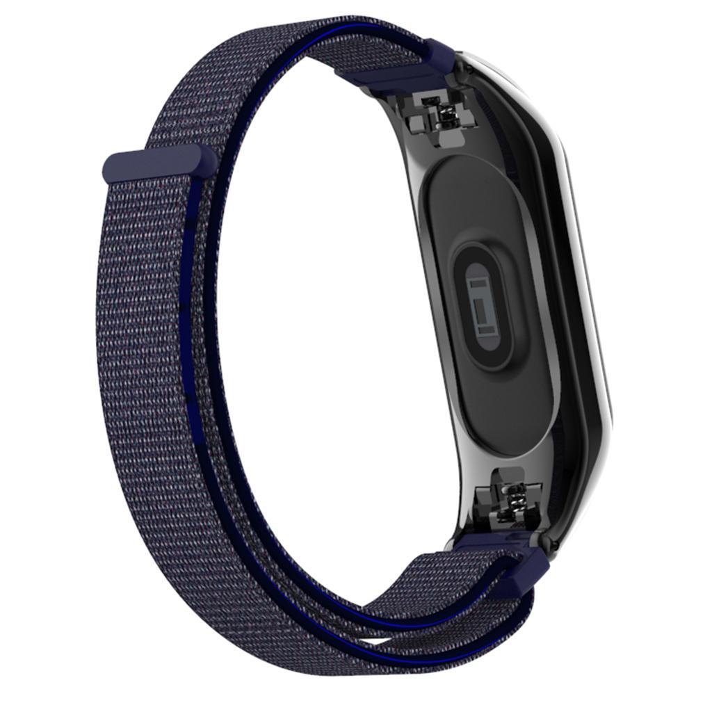 2-4pack Replacement Nylon Watch Strap Watch Band for Xiaomi Mi Band 3 blue