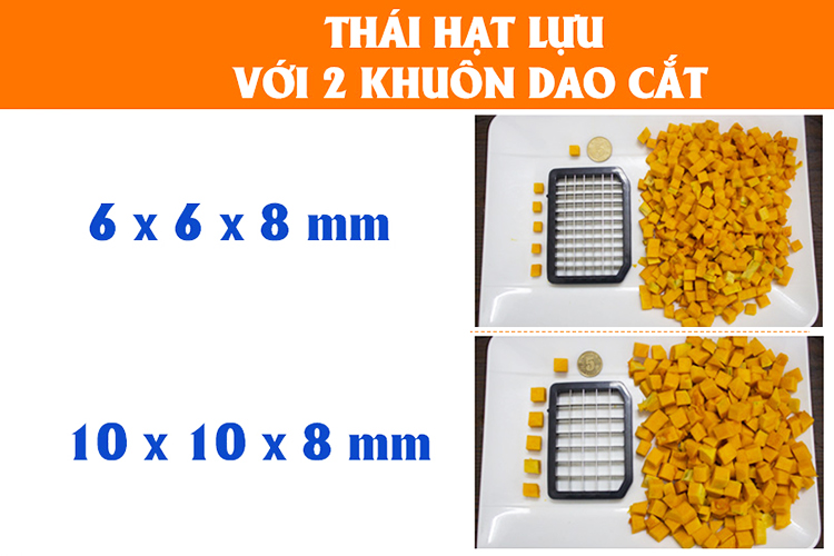 Máy thái rau củ quả đa năng 3A600W - Cắt hạt lựu, sợi, lát, băm nhỏ - Hàng Chính Hãng