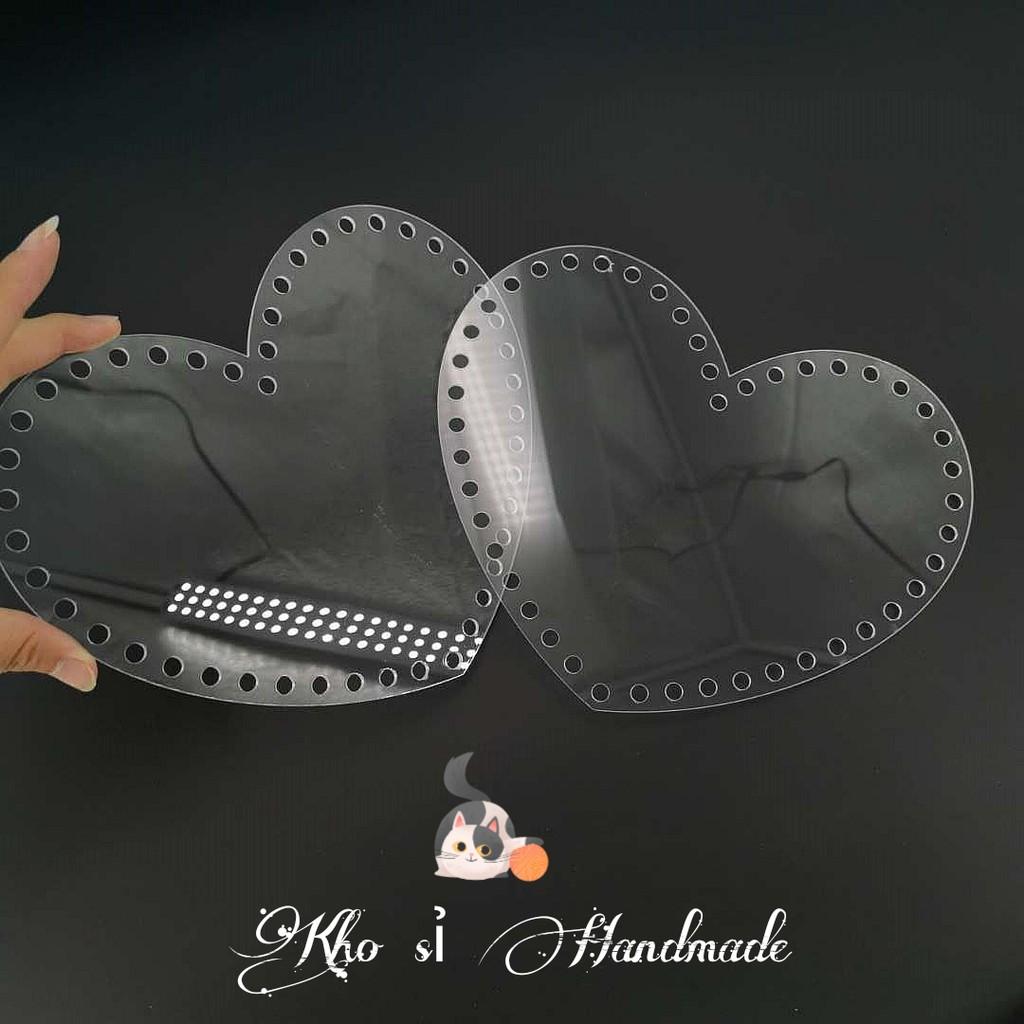 Mica trái tim nhọn đầu chuyên làm túi xách handmade