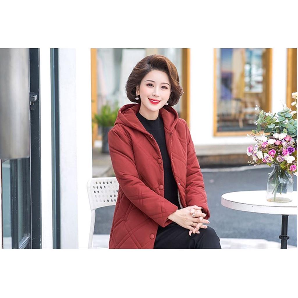(HÀNG SẴN) Áo Khoác Cotton Trần Bông Ấm Áp Cho Mẹ AK87 - Hàng Quảng Châu Cao Cấp