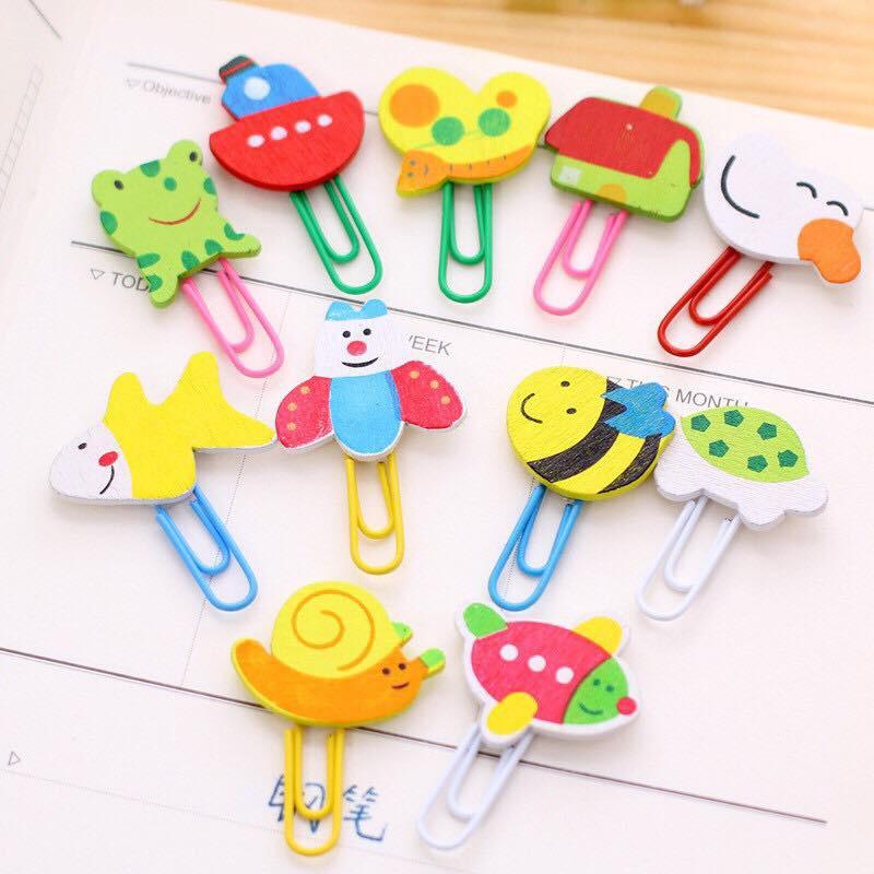 10c bookmark cài cute, kẹp giấy hình thú dễ thương (giao ngẫu nhiên)