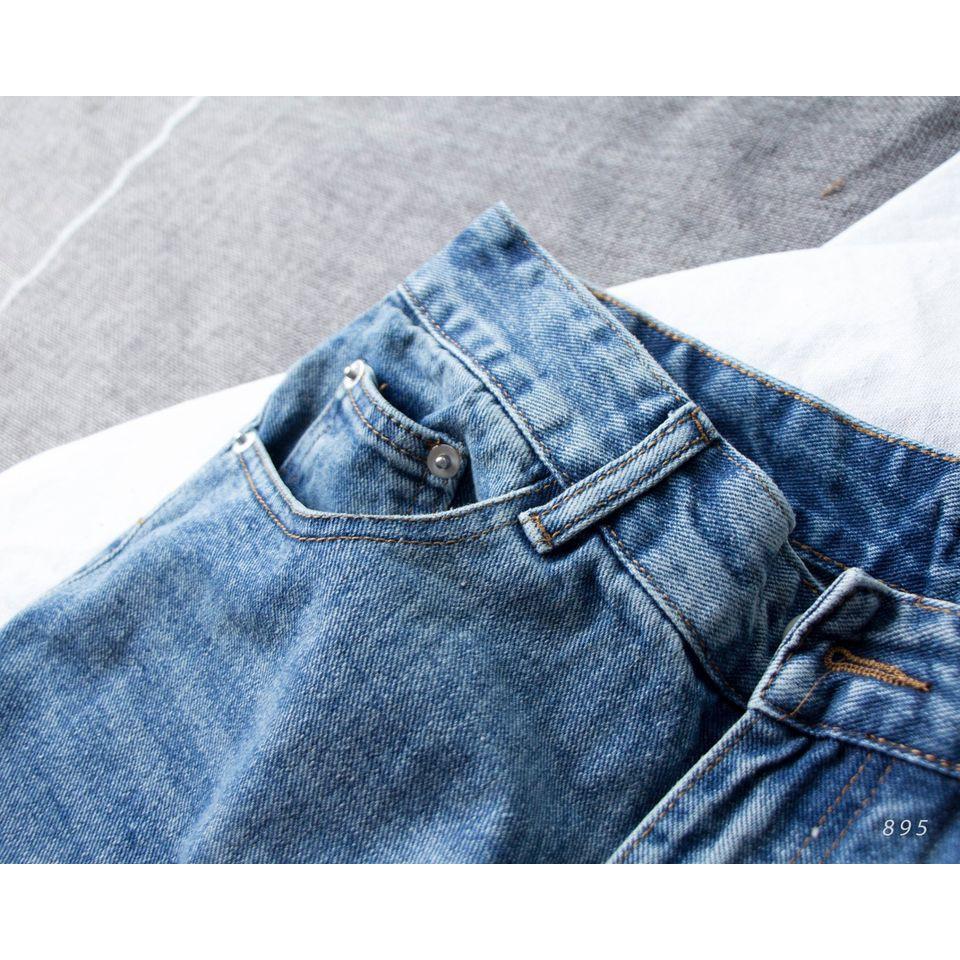 Quần short jeans XINZE 895 xanh đậm trơn
