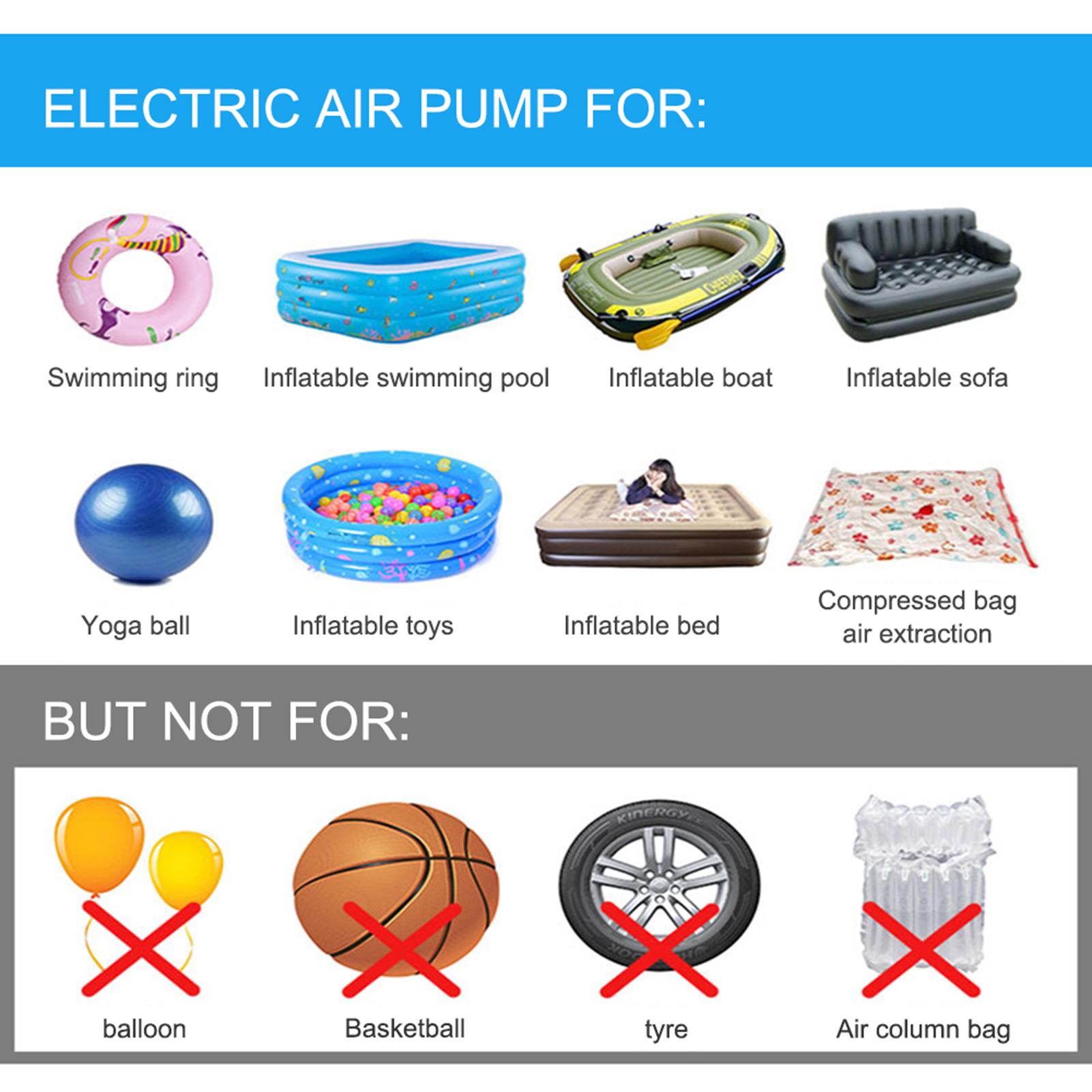 XG-740 Electric Air Pump Inflatable Pump Air Mattress Pump Quick-Fill Inflator Pumps for Camping Inflatable Cushions