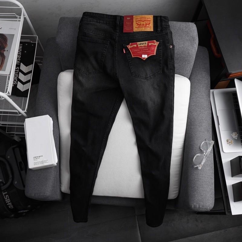 Quần jean nam dáng đứng xám đen xịn VNXK