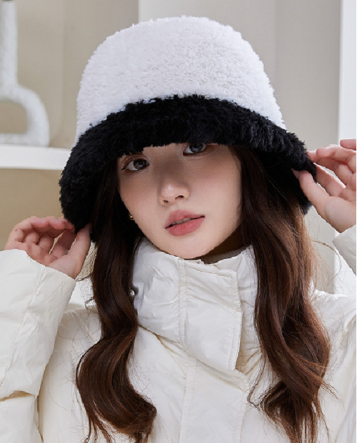 Mũ len có vành chất liệu lông cừu cao cấp mới, nón len nữ phong cách Hàn