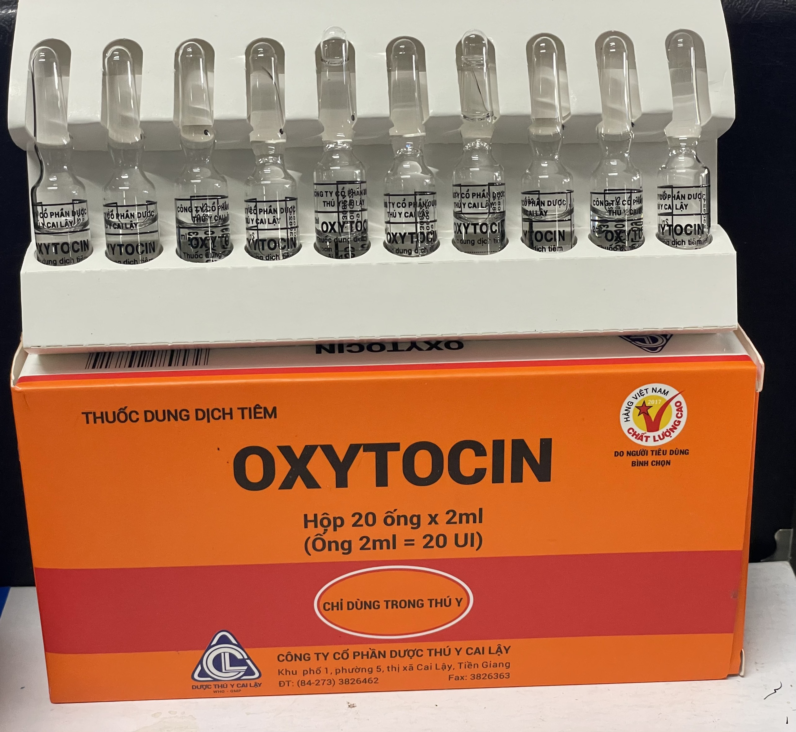 OXYTOCIN HỘP 20 ỐNG x 2ML