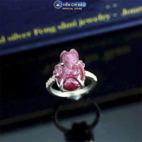 Nhẫn bạc nữ Hồ Ly Cửu Vỹ Thiên Hồ Ruby chất liệu bạc S925 Viễn Chí Bảo N600001