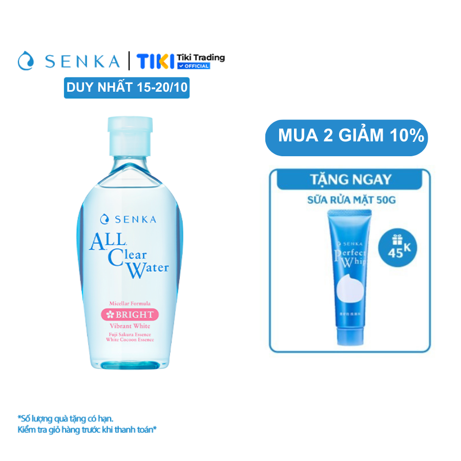 Nước tẩy trang SENKA A.L.L. CLEAR WATER Micellar Formula White 230ml