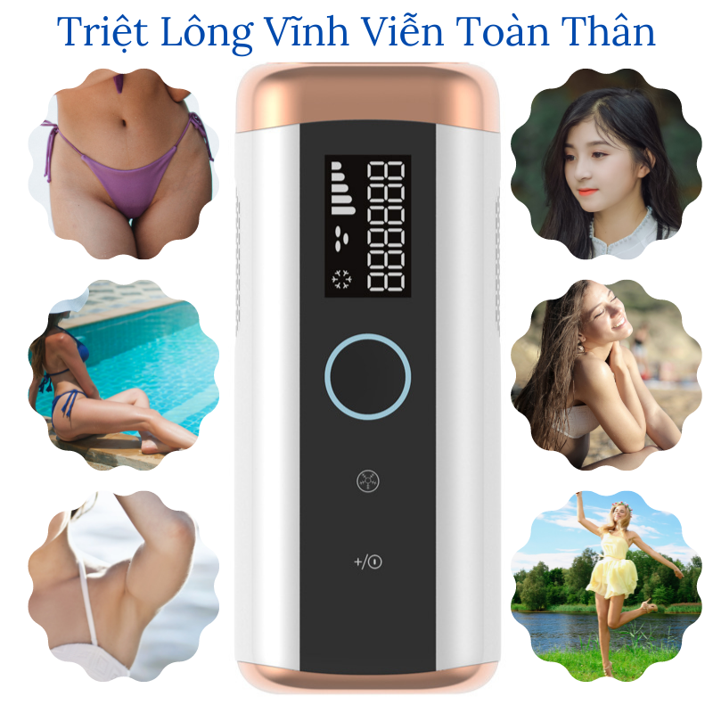 Máy Triệt Lông Đầu Lạnh Bugu DM-001 Tẩy Lông Toàn Thân Vĩnh Viễn Trẻ Hóa Da Bằng Công Nghệ Ice Cool Kết Hợp IPL Photon