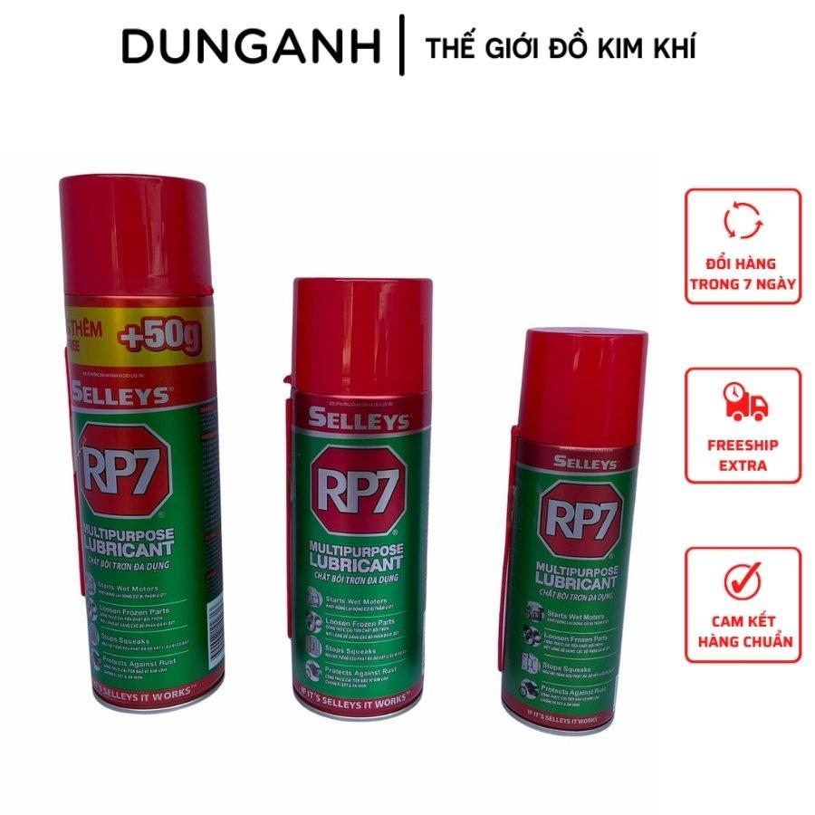 Chai xịt tẩy rỉ sét RP7 Kim Khí Dung Anh, RP7 bôi trơn động cơ Selleys lọ 150G, 300G, 350G hàng chuẩn, RP7