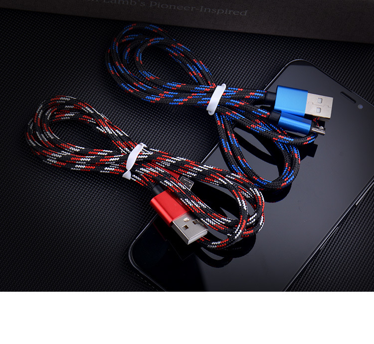 Dây Cáp Sạc Hitoor Thích hợp cho Android V8 iphone hợp kim nhôm bện nylon type-C là 2A điện thoại di động Pin Dự Phòng Tai nghe