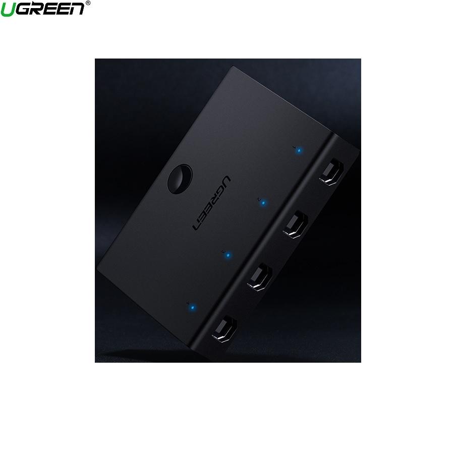 Ugreen UG60101CM228TK Màu Đen Bộ gộp 4 cổng điểu khiển đồng bộ cổng USB cao cấp - HÀNG CHÍNH HÃNG