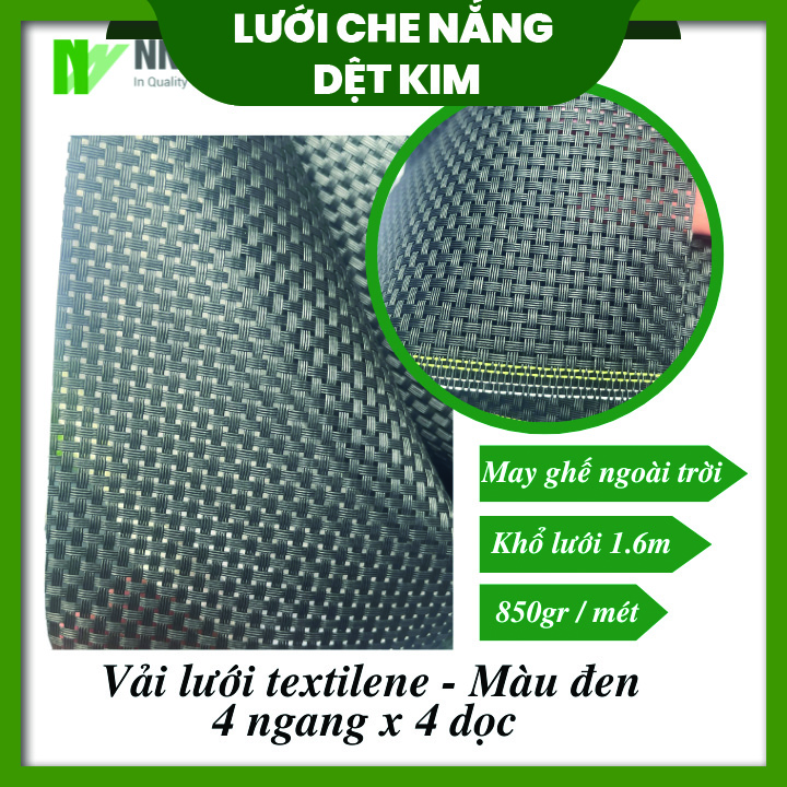 Vải lưới Textilene Fabric vật liệu cao cấp ngành ngoại thất - Làm ghế sofa, ghế hồ bơi - Khổ 1.6m (4 sợi ngang x 4 dọc)