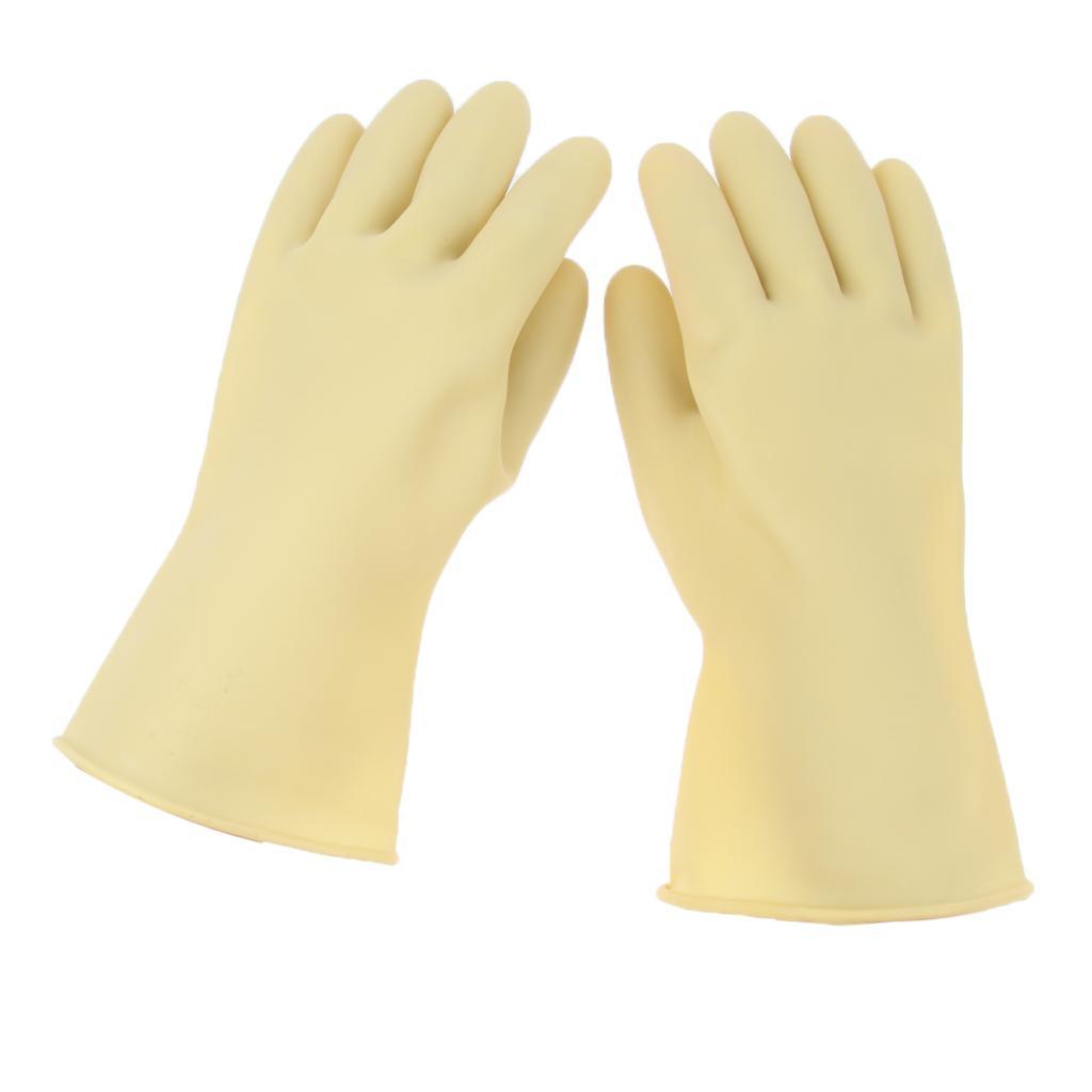 1 Pair Of Solvent Oil Resistant Nitrile Rubber Cleaning Work Gloves