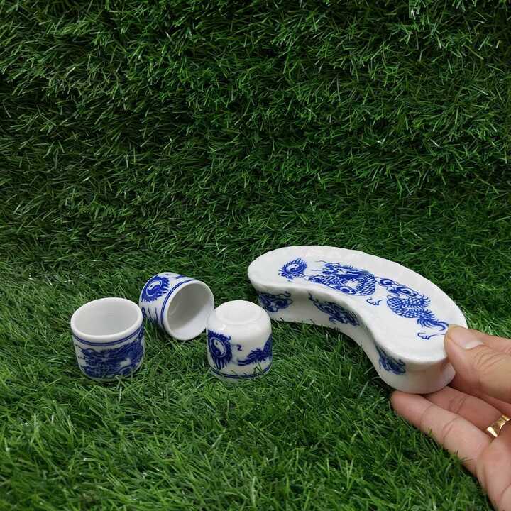 Bộ ly cúng bàn thờ gốm sứ Bát Tràng cao cấp – Đồ thờ cúng tráng men chất lượng đảm bảo