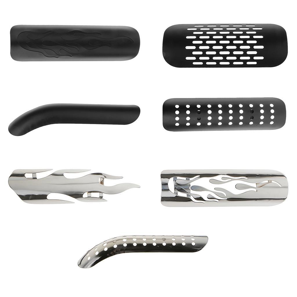 Flame Exhaust Muffler Pipe Heat Shield Cover Guard For Harley Cruise White