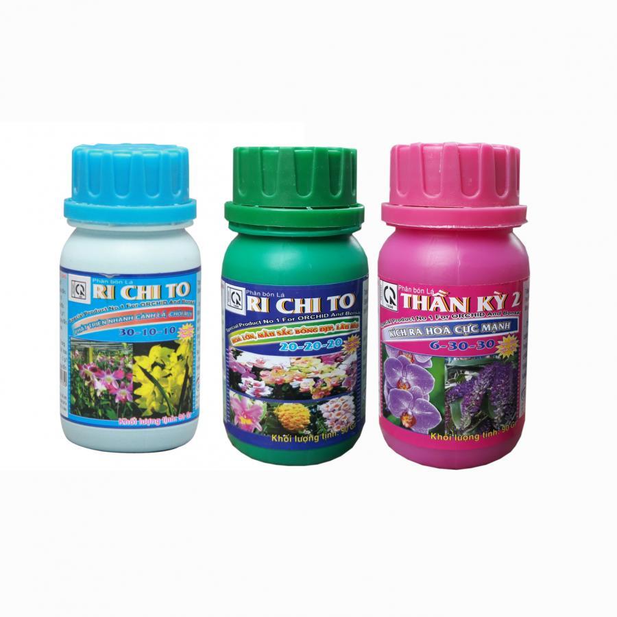 Combo 3 lọ phân bón phong lan cho mọi giai đoạn cây con đến ra hoa