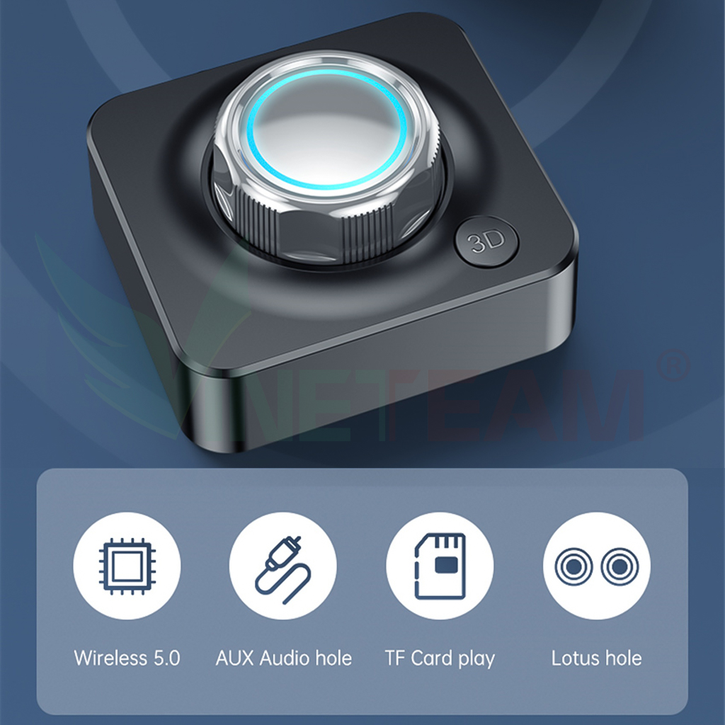 Bộ Chuyển Đổi Không Dây Bluetooth 5.0 Vinetteam C39/BR-04 Hỗ Trợ Âm Thanh Đa Chức Năng TF AUX 3.5mm RCA Cho Loa Ô Tô Tai Nghe Bluetooth Biến Loa Thường Thành Loa Bluetooth - Hàng Chính Hãng
