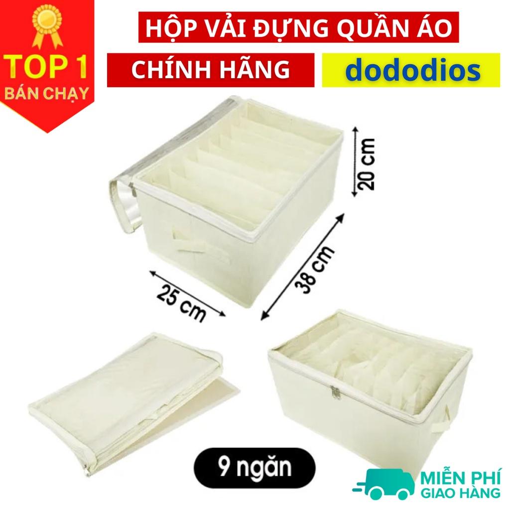 Hộp Vải Đựng Quần Áo, Hộp Để Quần Áo, Khăn Tắm, Đồ Lót Có Khóa Kéo Mặt Kính Ni Lông Nhiều Ngăn Tiện Ích DoDoDios