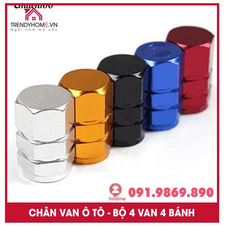 Bộ Nắp chụp van bồi xe ô tô - Chất liệu nhôm CNC - Nhiều màu lựa chọn