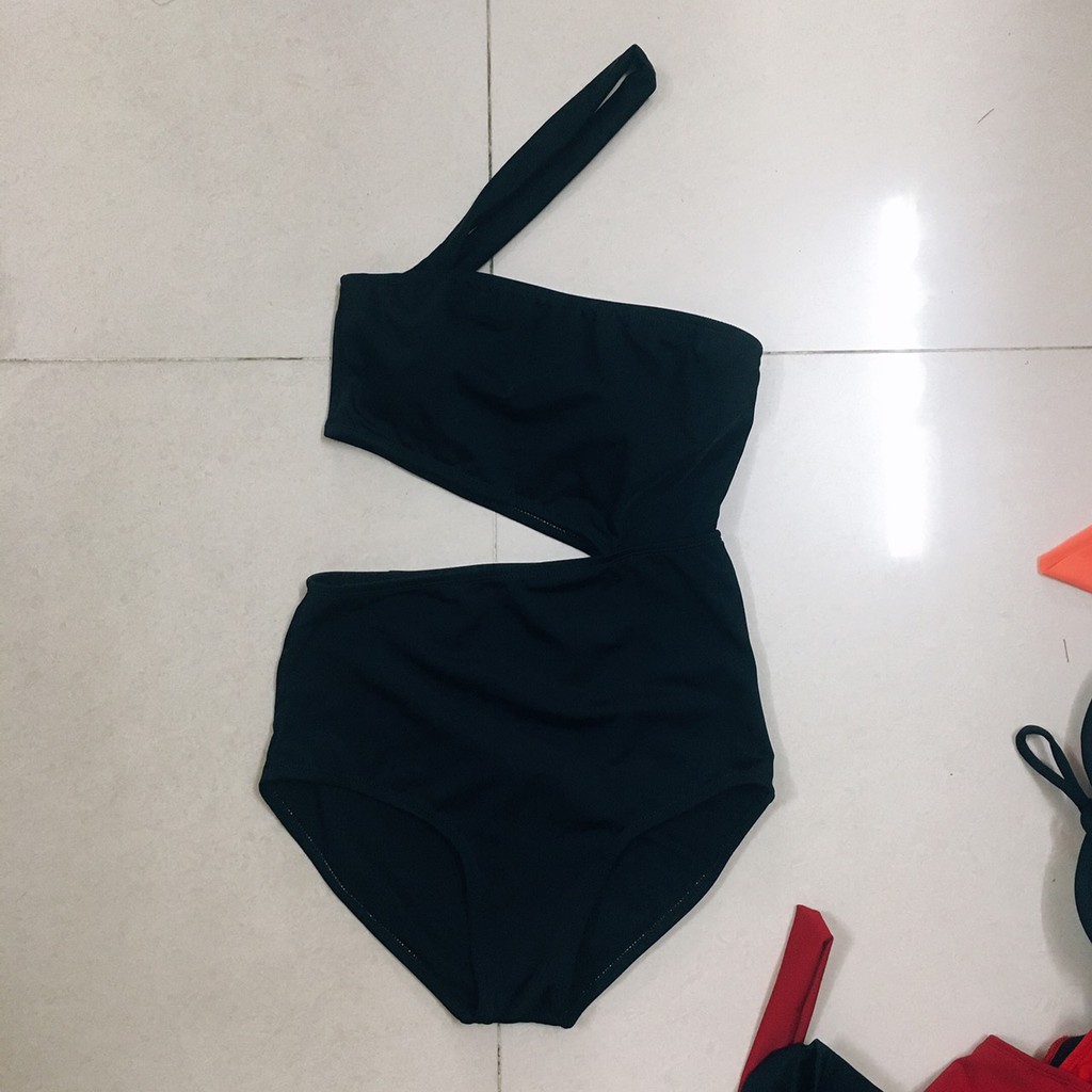 [CÓ SẴN + NHIỀU MÀU] Set bikini 1 mảnh, bodysuit dây chéo cổ khoét eo sexy (có hình chụp thật)