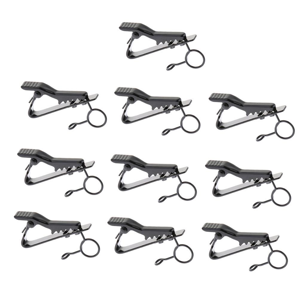 Pack of 10 Microphone Lapel Tie  Mic Metal Clip Holder 8.5mm