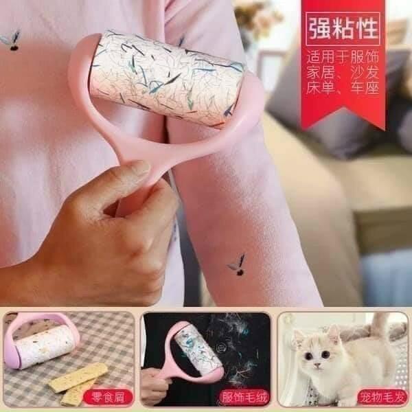 Cây Lăn Bụi Làm Sạch Quần Áo, Ga Giường, Sofa, Lông Chó Mèo - Tặng Kèm 2 Lỗi Thay Thế