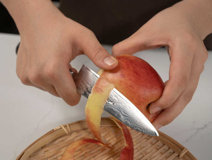 Dao gọt Chef Studio - Damascus Basic cao cấp độ dài 13cm, sản xuất theo công nghệ Nhật Bản, chuyên dùng gọt hoa quả